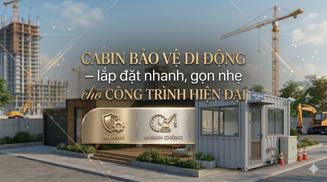 Cabin bảo vệ di động – lắp đặt nhanh, gọn nhẹ cho công trình hiện đại
