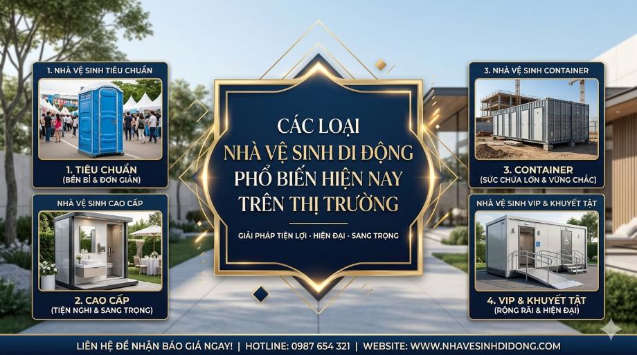 Các loại nhà vệ sinh di động phổ biến hiện nay trên thị trường
