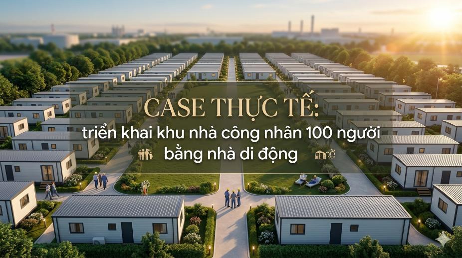 Case thực tế: triển khai khu nhà công nhân 100 người bằng nhà di động