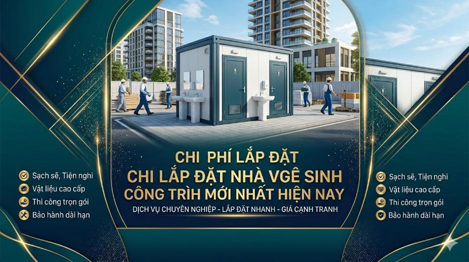 Chi phí lắp đặt nhà vệ sinh công trình mới nhất hiện nay