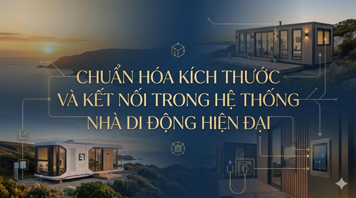 Chuẩn hóa kích thước và kết nối trong hệ thống nhà di động hiện đại