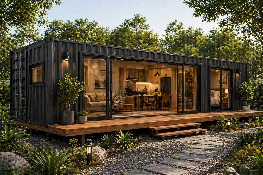 Container 40ft – Nhà rộng 1 tầng