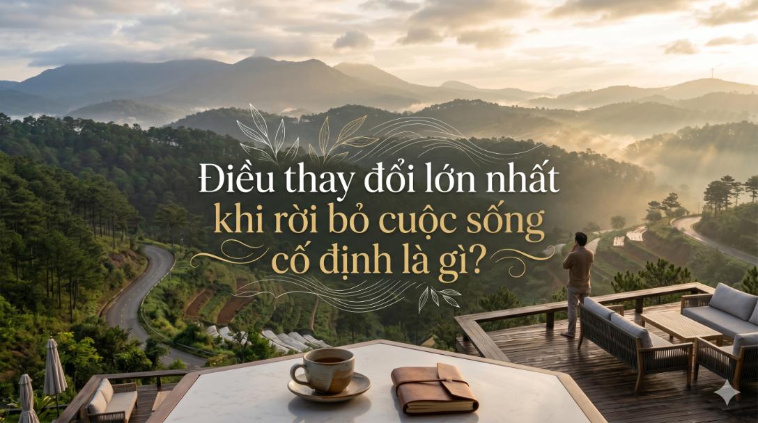 Điều thay đổi lớn nhất khi rời bỏ cuộc sống cố định là gì?