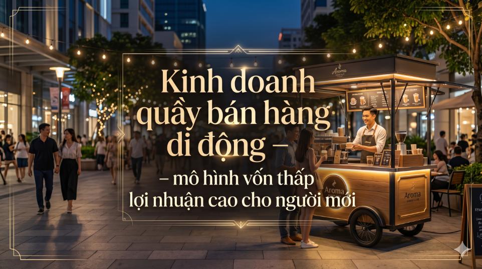 Kinh doanh quầy bán hàng di động – mô hình vốn thấp lợi nhuận cao cho người mới