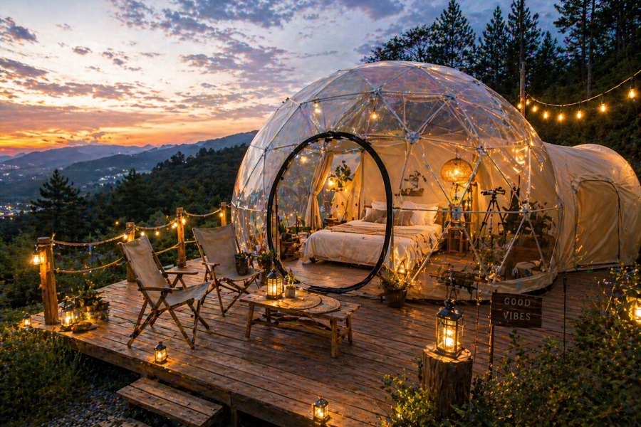 Lều Glamping Dome (bong bóng)