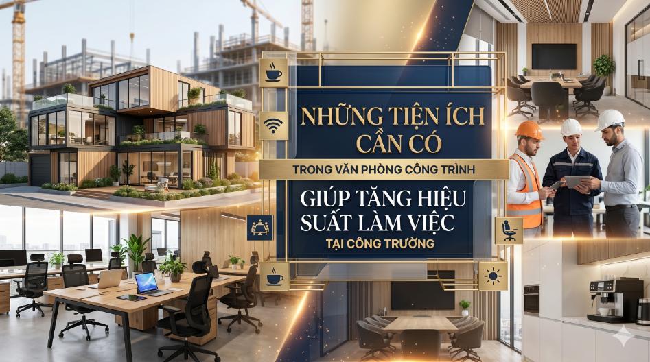 Những tiện ích cần có trong văn phòng công trình giúp tăng hiệu suất làm việc tại công trường