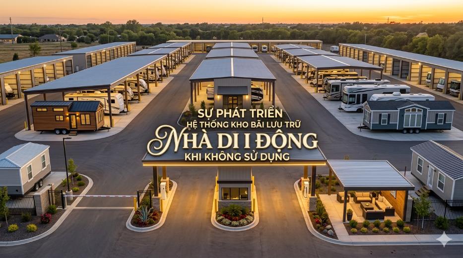 Sự phát triển hệ thống kho bãi lưu trữ nhà di động khi không sử dụng