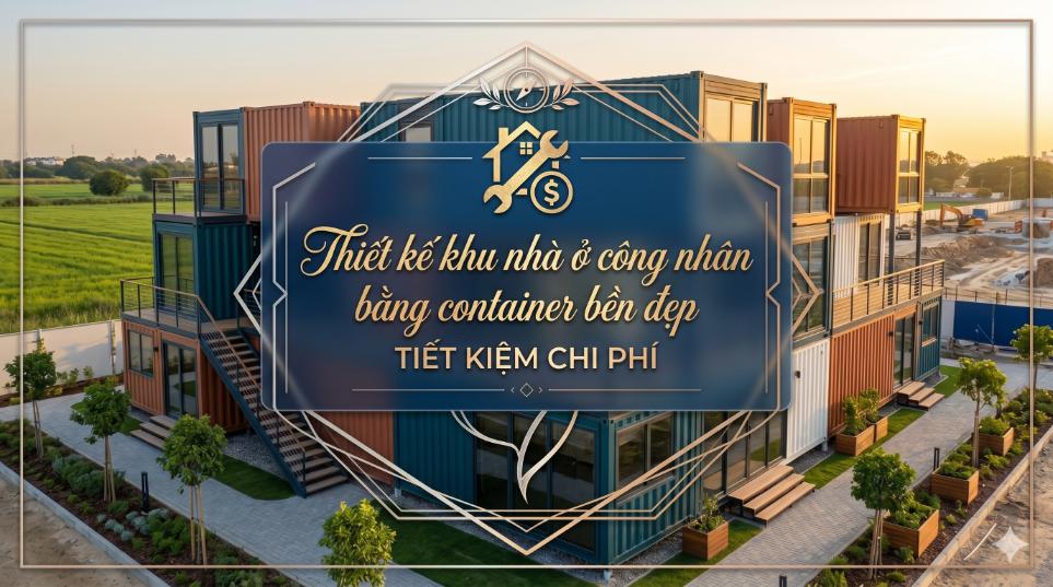 Thiết kế khu nhà ở công nhân bằng container bền đẹp, tiết kiệm chi phí