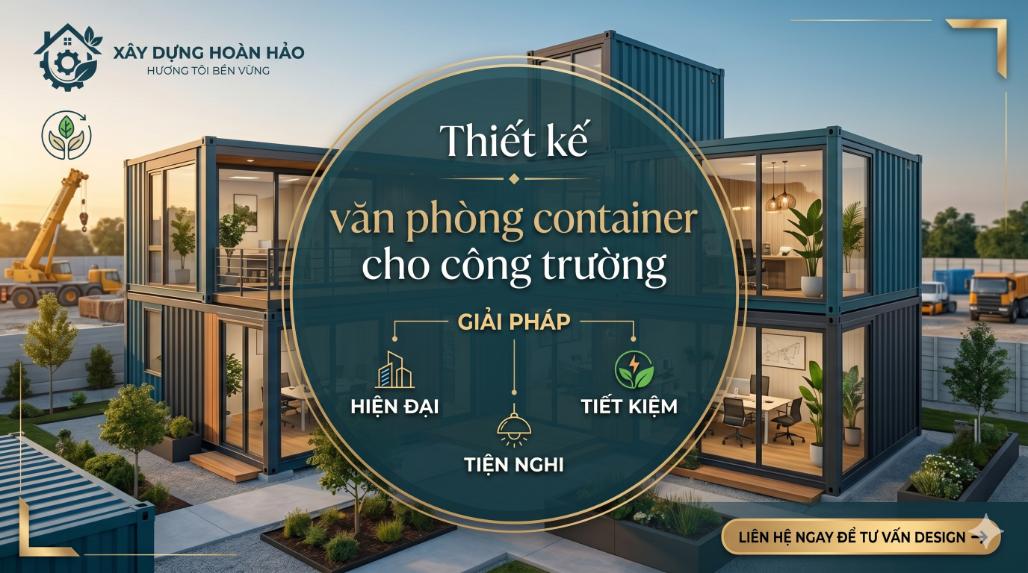 Thiết kế văn phòng container cho công trường giải pháp hiện đại, tiện nghi và tiết kiệm