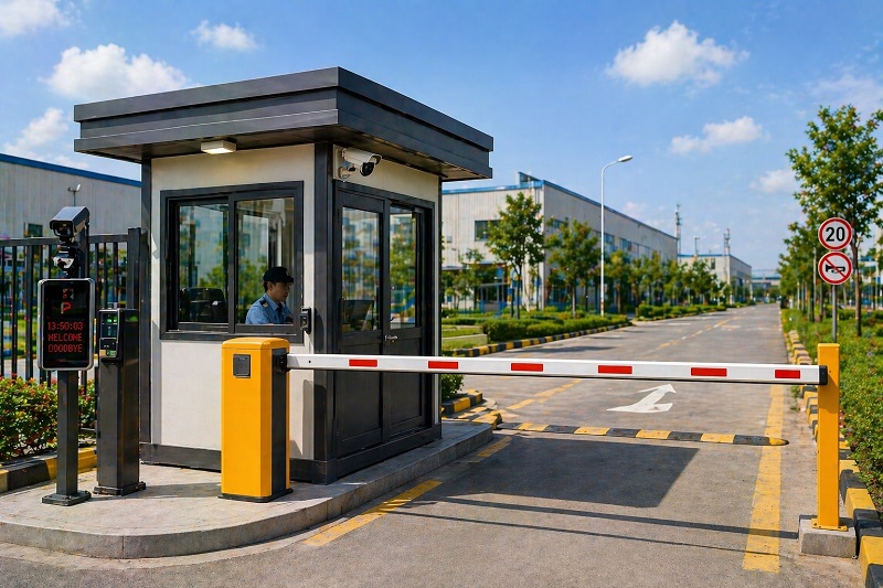 Trạm bảo vệ kết hợp barie